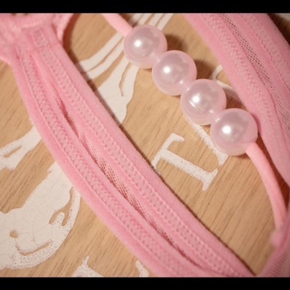 COPY - RED Christmas Butterfly G string/Thong with 4 Pearls. Crotchless Thong - Picture 5 of 6